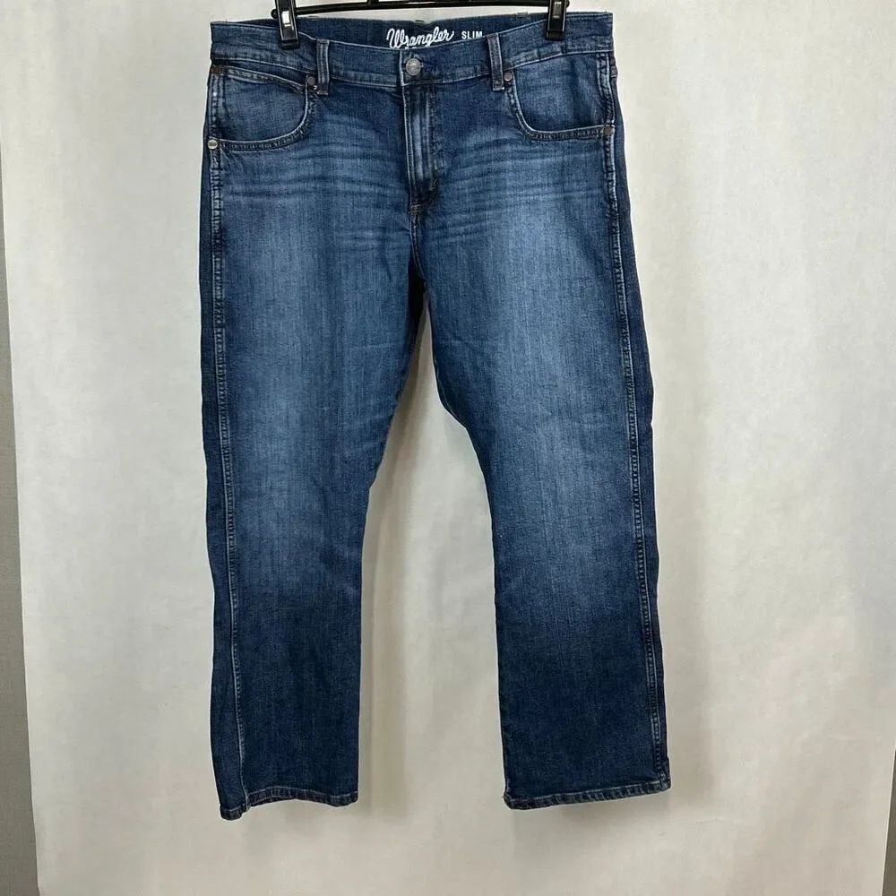 Wrangler Retro Slim Boot Cut Denim Jeans Size 36x30